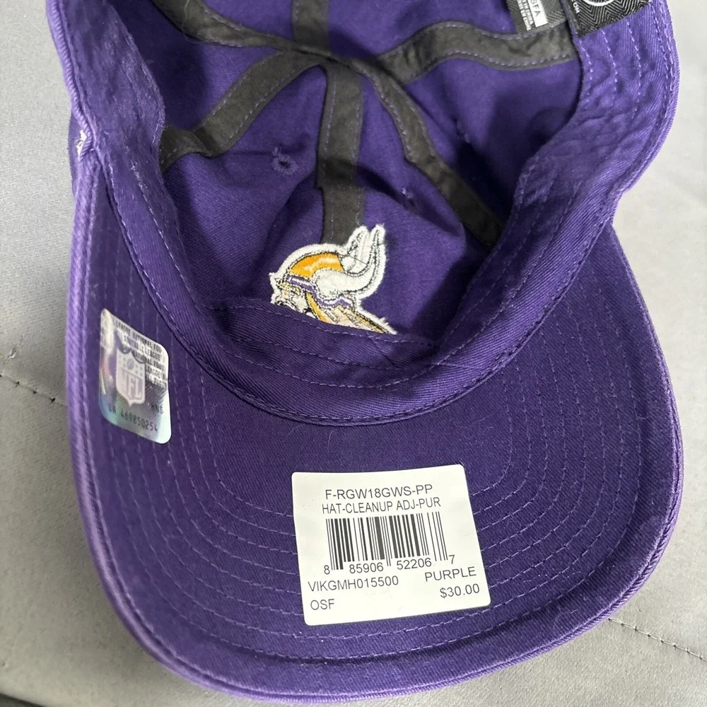 47 Minnesota Vikings Clean Up Hat Purple NFL Adjustable Strapback Dad Cap NEW